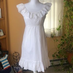 Ann Taylor Loft - White sleeveless dress -petite